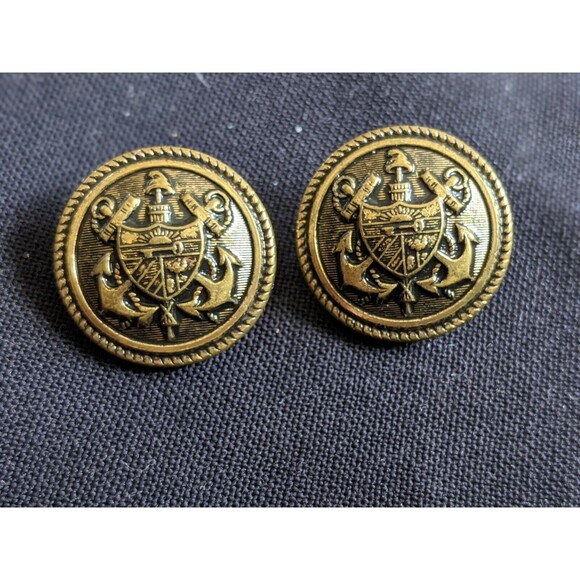 Waterbury shield 9 copper TWO-TONE Set 10 Blazer Suit Jacket Replacement Buttons - Picture 2 of 7